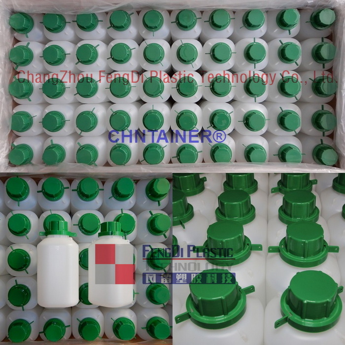 Квадратная бутылка для образцов с зеленой крышкой 750 мл для анализа бункерного топлива