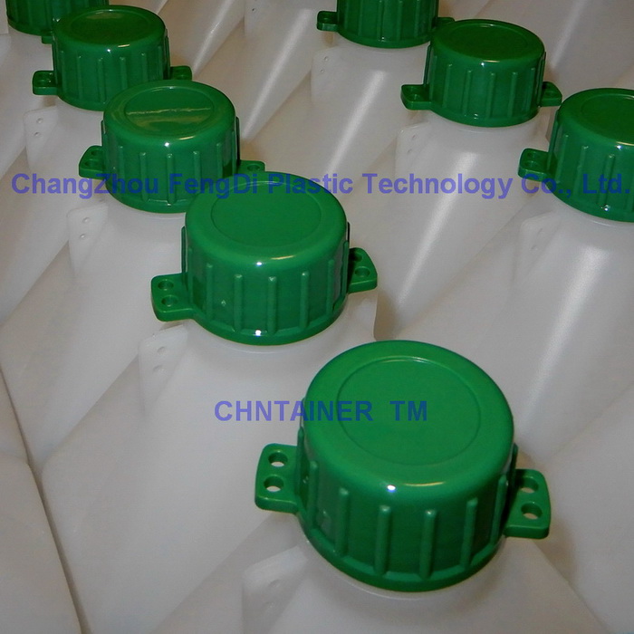 Бутылка образца топливного масла 1 литра с зеленой крышкой